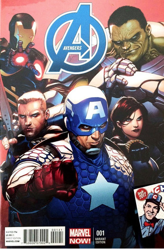 Comic - Avengers #1 Steve Mcniven Captain America Iron Man