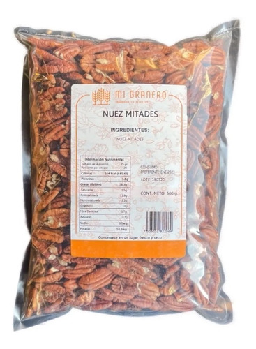 Nuez Pecana Pecanera Mitades 250 Gramos