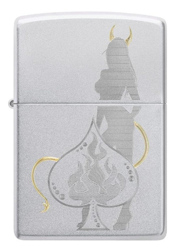 Encendedor Zippo Devilish Ace Design Plateado Zp48658