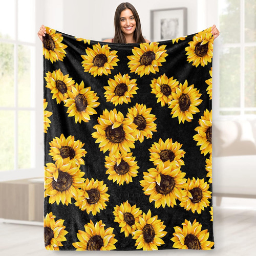 Mantas De Girasol Regalos Mujeres, Manta Reversible De ...