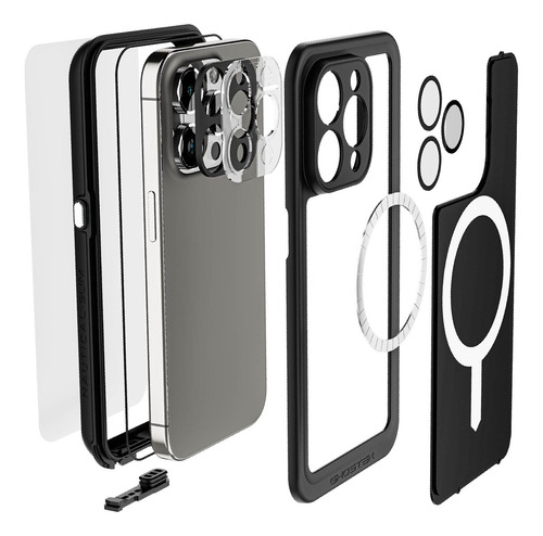 . Funda Ghostek Nautical Para iPhone 15 Pro Negra Magsafe