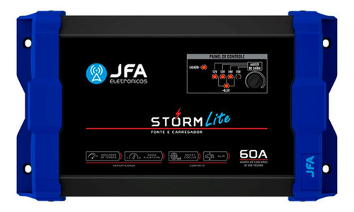 Fonte Inteligente Jfa 60a Storm Lite Som Automotivo Digital