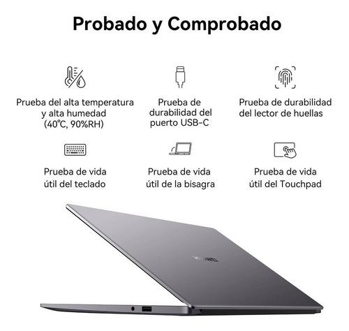 Laptop Huawei Matebook D14 I5 11.5va Gen 8gb + 512ssd Gris Color Gris espacial