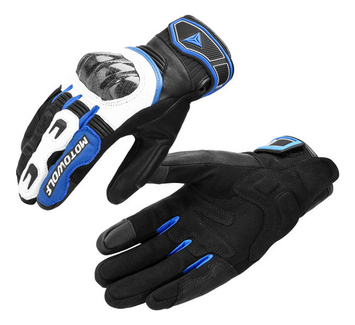 Guantes Moto Motowolf Piel Proteccion Certificados Premium