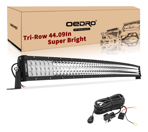 Oedro - Barra De Luz Led Curva De 42 Pulgadas, 540 W, Con Tr