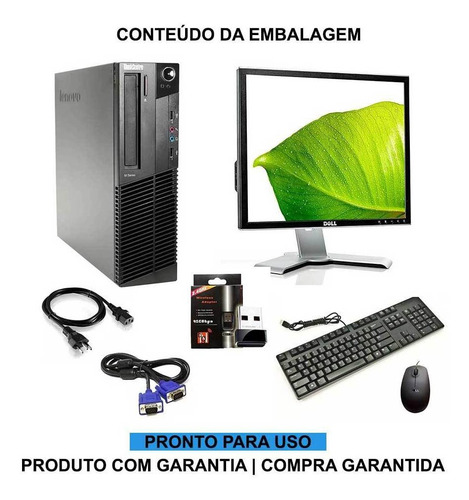 Imagem 4 de 9 de Computador Lenovo M92 I3 3ªg 8gb Ssd 120gb + Monitor