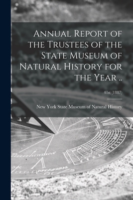 Libro Annual Report Of The Trustees Of The State Museum O...