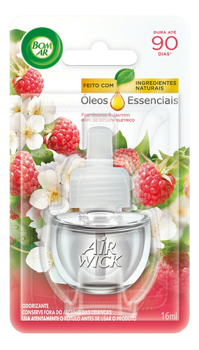 Refil aromatizante Bom Ar Air Wick framboesa & jasmim 16 ml