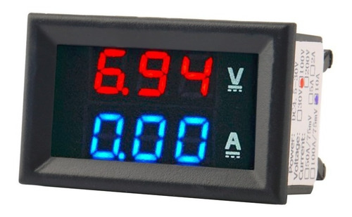 Voltimetro Amperimetro Digital Led Dc Cc 100v 10a