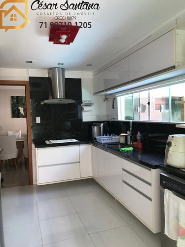 Imagem 7 de 30 de Casa 4 Suítes Em Condomínio Fechado, Buraquinho - Lauro De Freitas - Ca01136 - 70448689