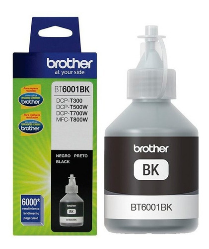 Tinta Original Brother Bt6001 Bk Negro Dcp T300 T500 T700