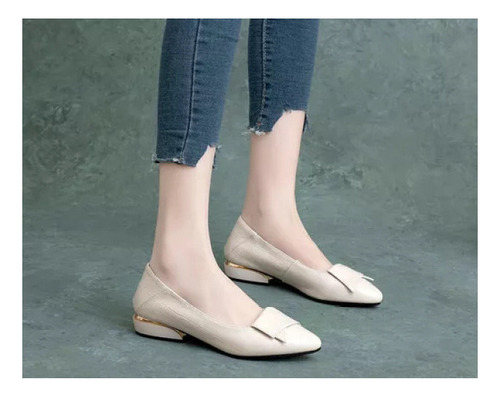 Zapatos Ortopédicos De Cuero Con Suela Blanda Para Mujer