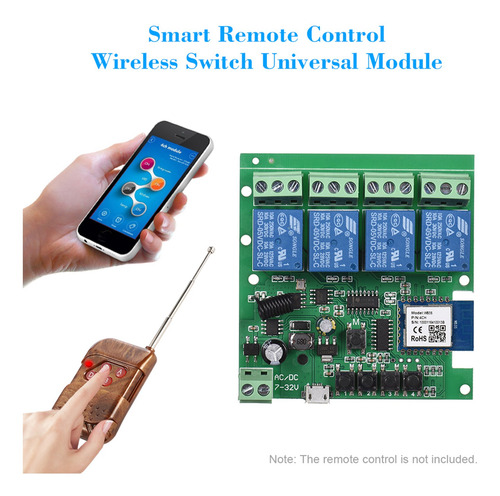 Imagen 3 de 9 de Tuya Wifi+bt 433mhz Interruptor Inalámbrico De Control Remot