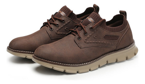 Zapatos Oxford Casuales Suede Cafe