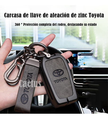 Funda Zinc Llave Toyota Rav4 Co-rolla Chr Prius Camry 4boton