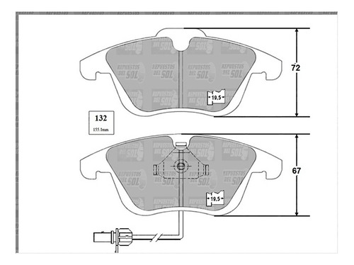 Pastillas Freno Del Para Audi A5 2.0 2013 2017