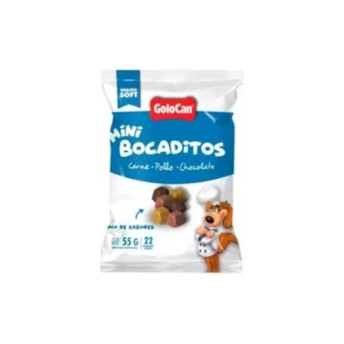 Golosina Mini Bocaditos Finos Golocan Carne Pollo Choco 550g