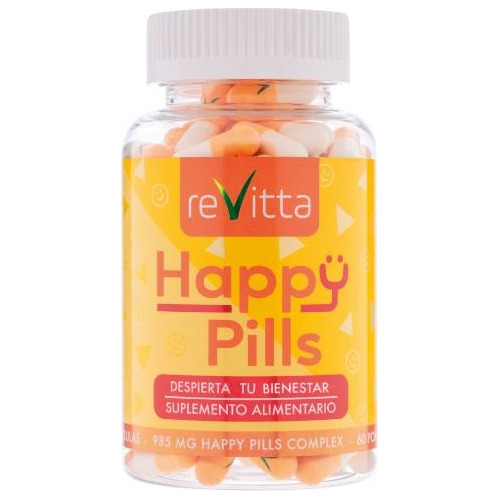 Happy Pills 180cáp Aminoácidos,vitaminas Y Minerales Revitta