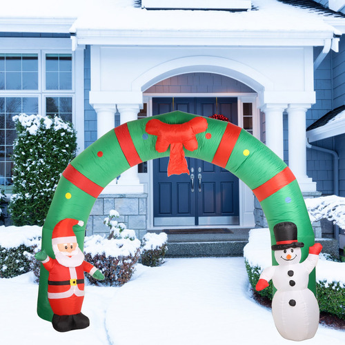 Arco Navideño Iluminado, Inflable, Led, Papá Noel