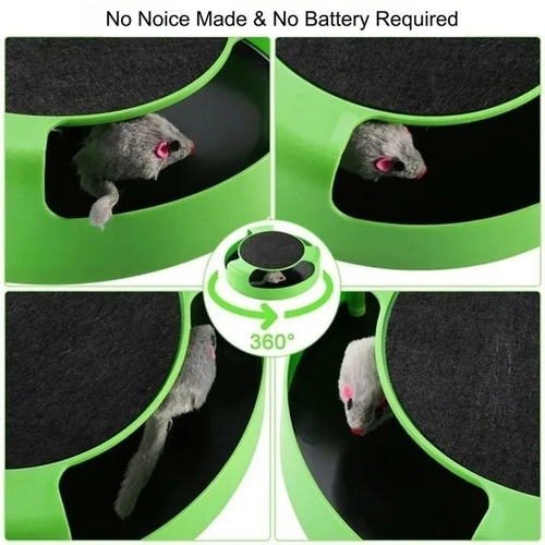 Imagen 7 de 8 de Juguete Gato Atrapa Ratón Juego Interactivo Para Mascota A