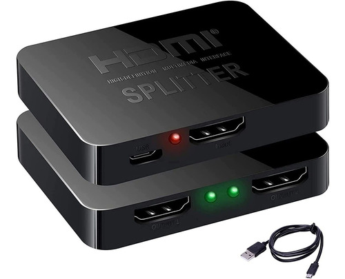 You Er Mei Hdmi Splitter 1 X 2, 1 Entrada 2 Salida Hdmi Ampl