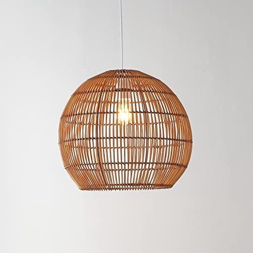 Lámpara Colgante Ratán Andromeda 48cm Ajustable Comedor Sala