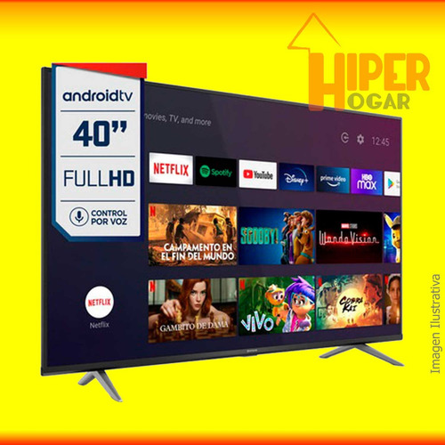 Smart TV portátil Hitachi CDH-LE40SMART19 LED Android Oreo Full HD 40" 100V/240V