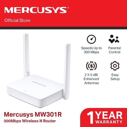 Router Inalámb. Marca Mercusys Mod Mw301r 2 Antenas 300mbps | MercadoLibre