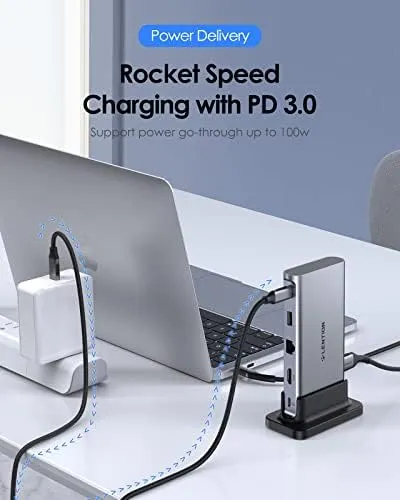 Lention Usb C Docking Con Hdmi, Usb Gigabit Ethernet, 100w Y