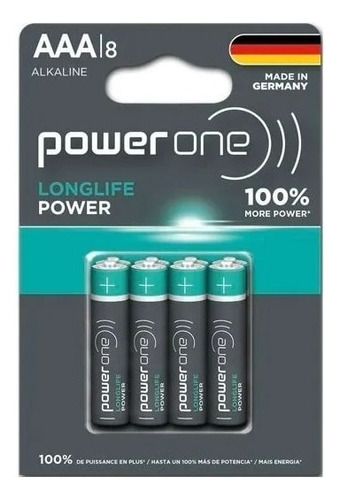 Pilas Alcalinas Power One Longlife Power Aaa 1.5v 8 Unidades