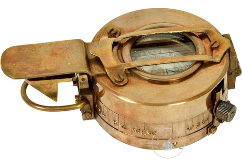 Brújula Vintage Navegación Militar Dispositivos De Latón Mar
