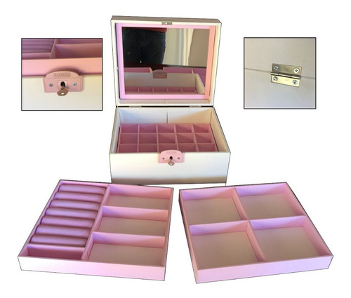 Imagen 2 de 4 de Caja Estuche Organizador Bijouterie Joyas Personalizado