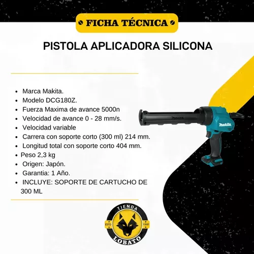 PISTOLA SILICONA BATERIA 3AH 18 V