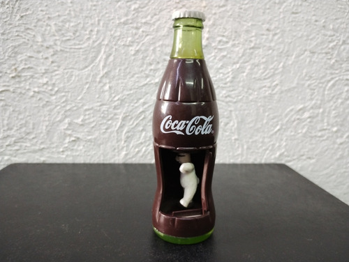 Botella De Cuerda Coca Cola Con Oso Polar Giratorio Año 2000 (Usado)