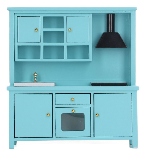 Juego De Juguetes De Cocina 1:12 Mueble De Madera En Miniatu