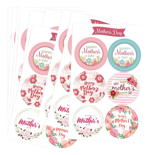 0 2 Preciosas Pegatinas Para El Día De La Madre Para
