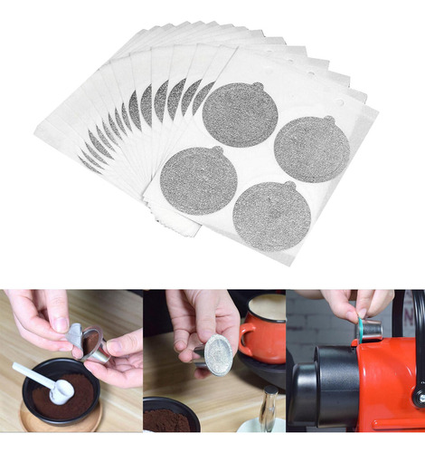 60x Lámina De Aluminio Reutilizable Cápsula Cuchara