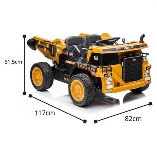 Mini Carro Elétrico Infantil Escavadeira Controle Remoto 12v