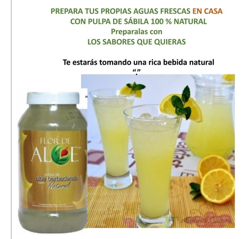 Pulpa Natural De Sábila 100% Aloe Vera Orgánica
