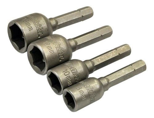 4 Tubos Hexagonales Magnético Makita 8 10 12 Y 13 Mm B-57554