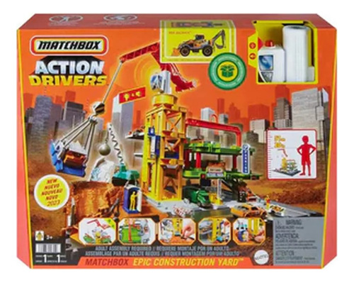 Matchbox Action Drivers: Set - Patio De Construcción Épico