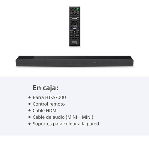 Barra De Sonido De 7.1.2 Canales Con Dolby Atmos Ht-a7000 Color Negro