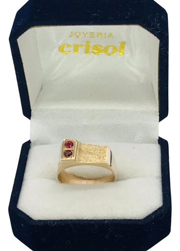 Anillo Oro9k Chevalier Con Rubíes (a176)