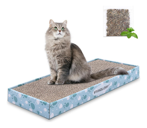 Vivaglory Rascador Para Gatos De Cartón Con Caja, Almohadill