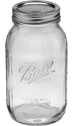 Frascos Ball Mason Jar 32oz. Boca Regular Caja De 12 Pzs Color Transparente