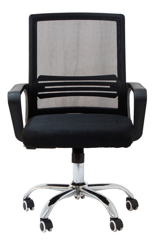 Silla De Oficina Con Reposabrazos Y Soporte Lumbar Setif Color Negro