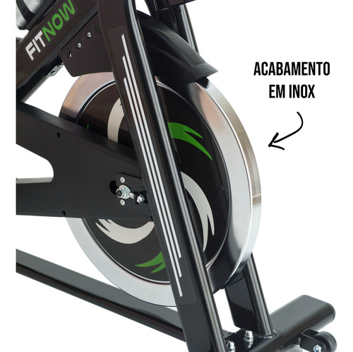 Bicicleta Ergométrica Spinning Fitnow 13kg Profissional Verde