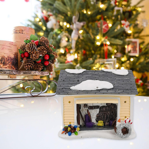 Adornos De Pueblo De Nieve De Navidad El 12,5x10x10cm