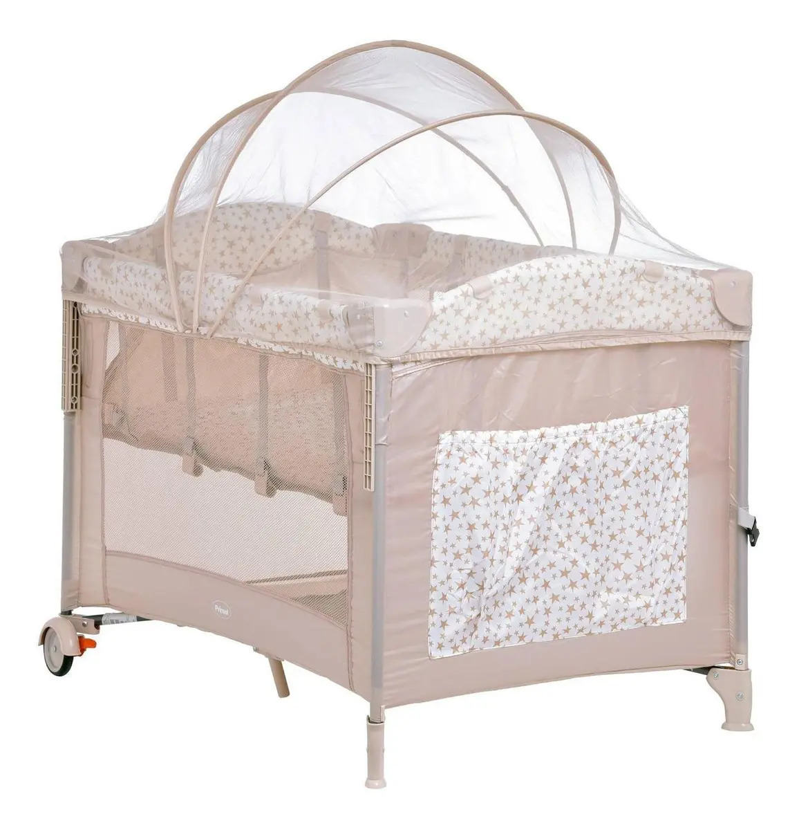 Cuna Bebe Corral Prinsel Baby Colecho 2 En 1 Mosquitero Color Beige