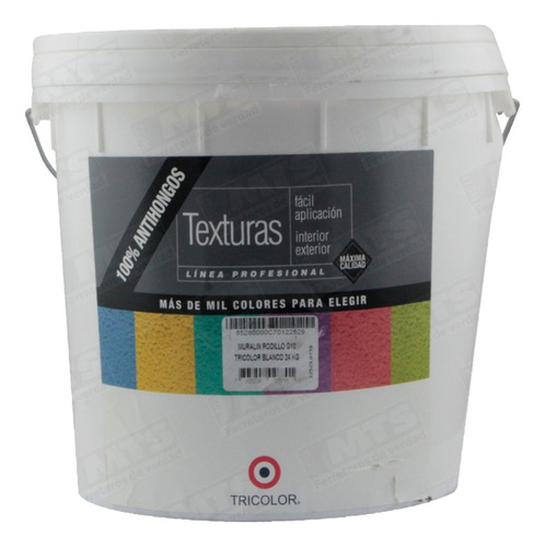 Pasta Texturex Rodillo Tineta 24kg Blanco Muralin Tricolor